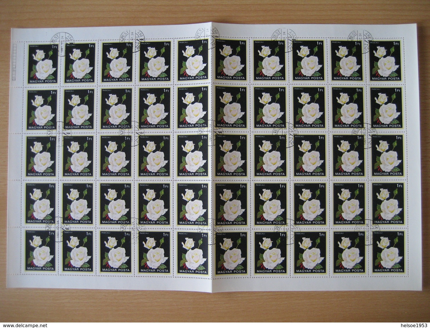 Ungarn 1982- Rosen Mi. Nr. 3548A Gestempelt - Full Sheets & Multiples