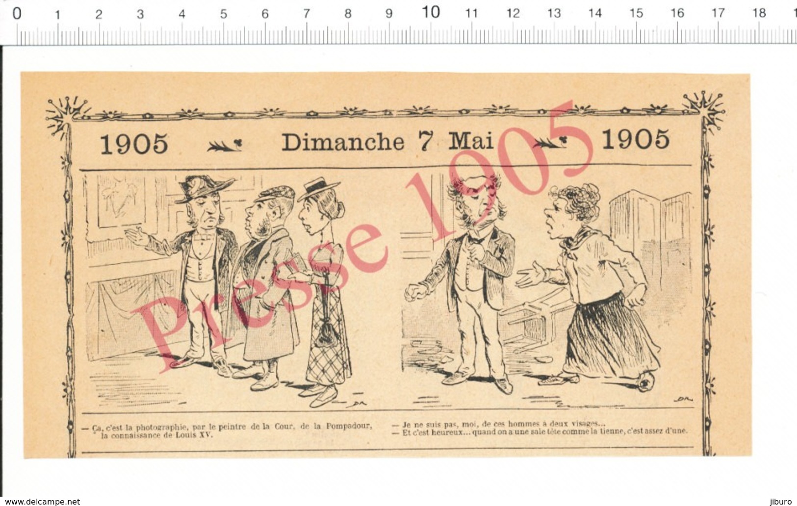 2 Scans Humour 1905 Préfecture De Police Passeport écrevisses Photo Madame De Pompadour 216PF10H - Non Classés