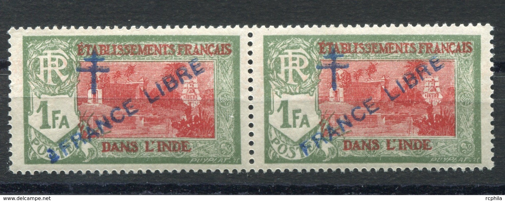 RC 6738 - INDE FRANÇAISE 161 VARIÉTÉ TACHE "A" AVANT FRANCE LIBRE TENANT A NORMAL NEUF ** - Ongebruikt