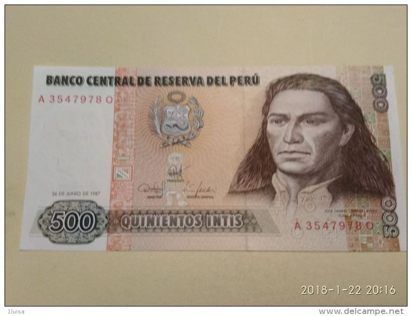 500 Intis 1987 - Perù