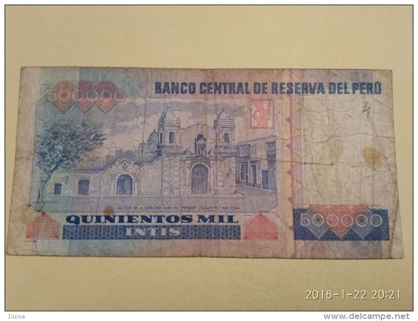 500000 Intis 1988 - Peru