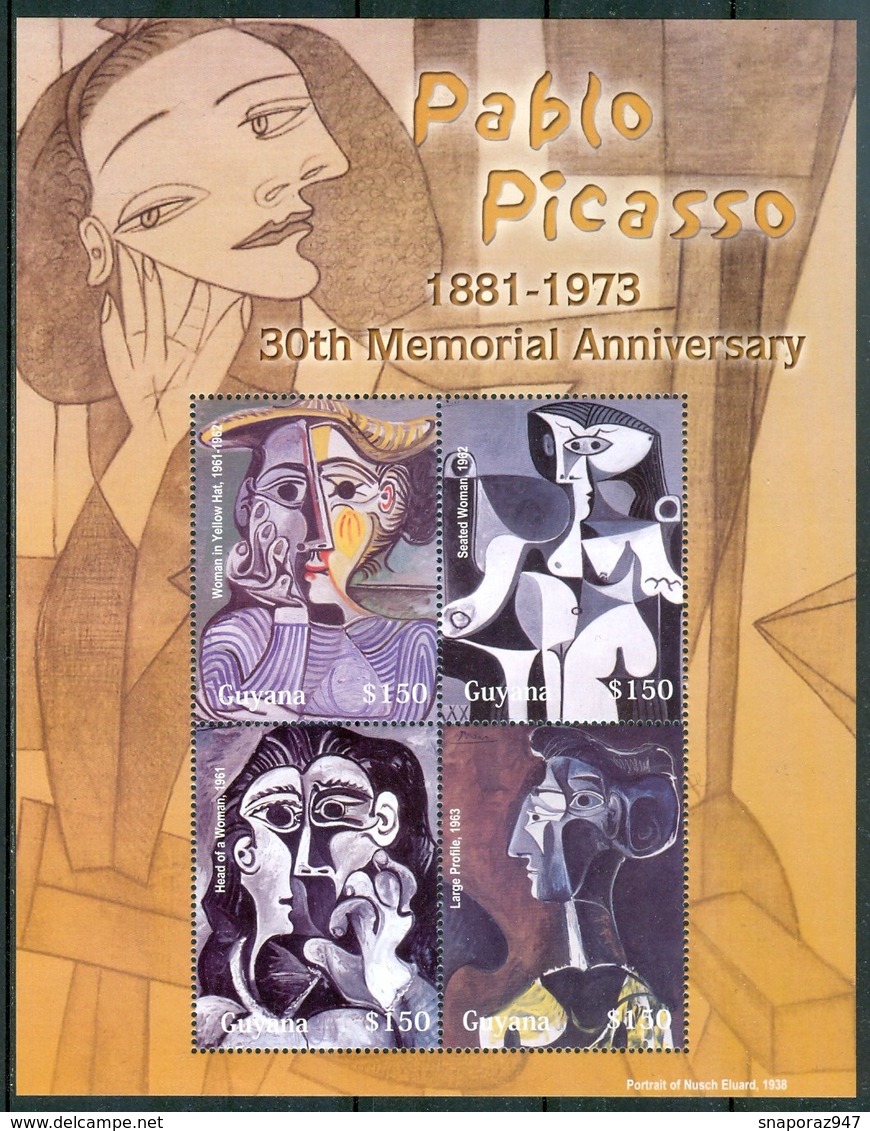 2004 Guiana Guyana Picasso Pittori Paintings Peintures MNH** Ye61 - Picasso