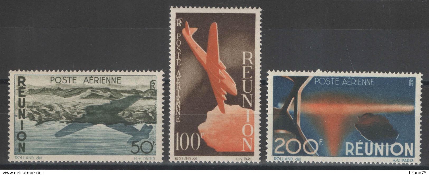 Réunion - YT PA 42-44 * - 1947 - Luftpost