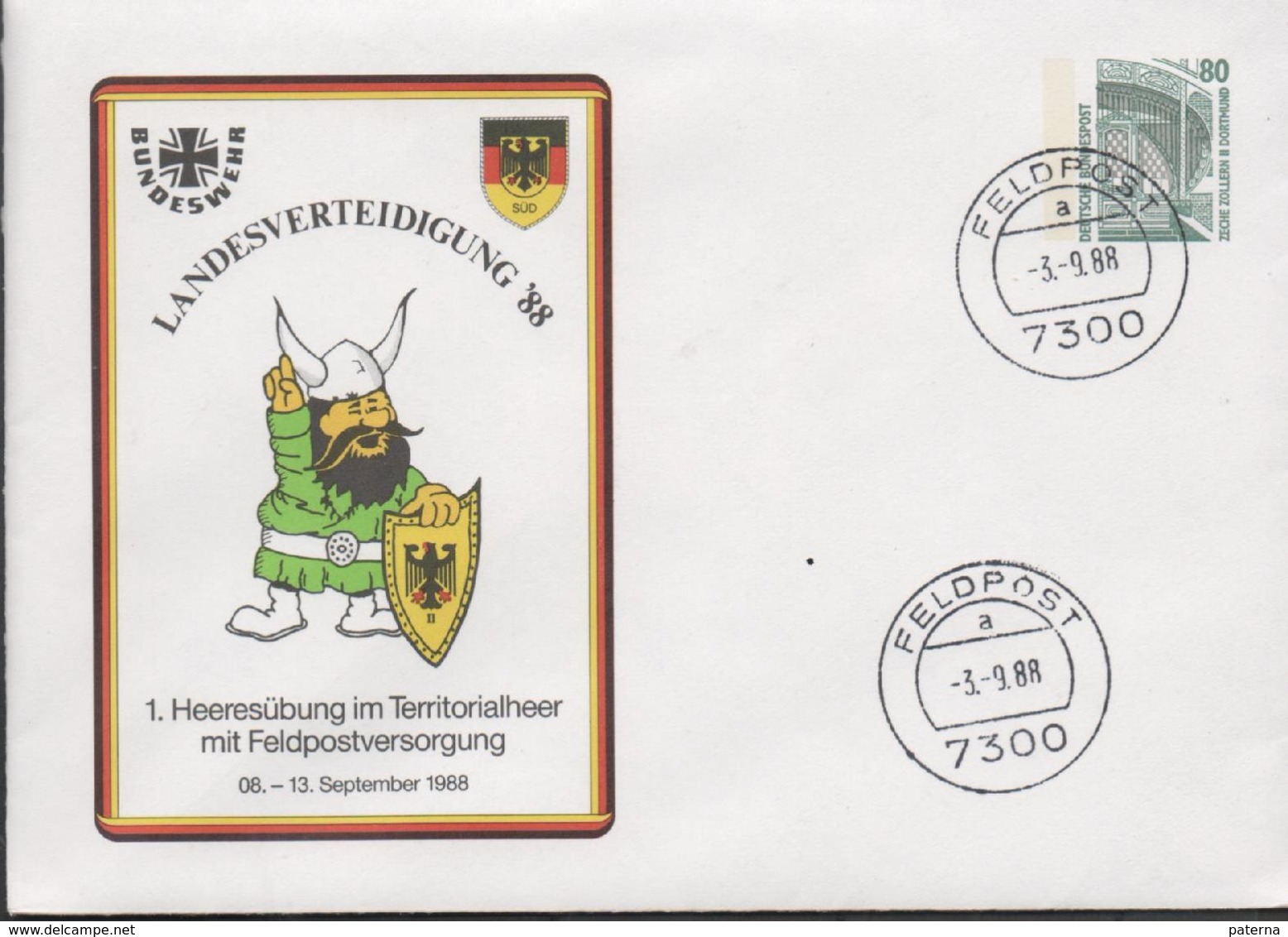 3236 Entero Postal Carta Feldpost 1988 Landesverteidigung,.defensa Nacional - Private Covers - Used