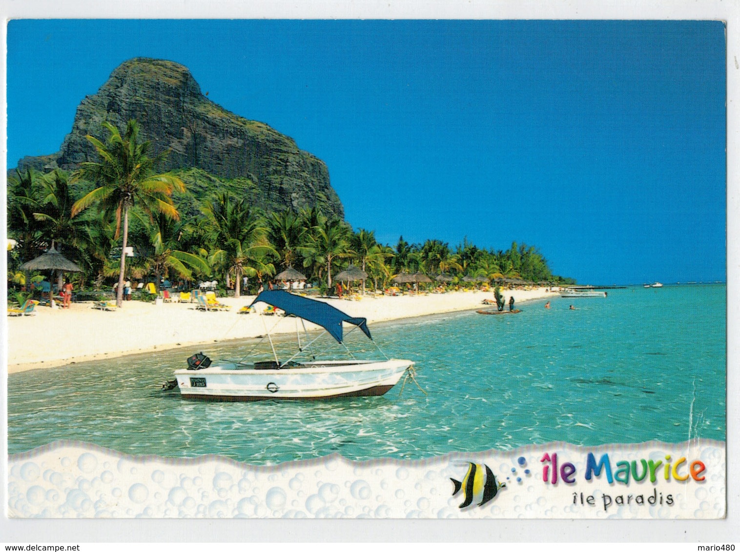 ILE  MAURITIUS  ILE  PARADIS       PLAGE  DU  MORNE   2  SCAN        (VIAGGIATA) - Mauritius
