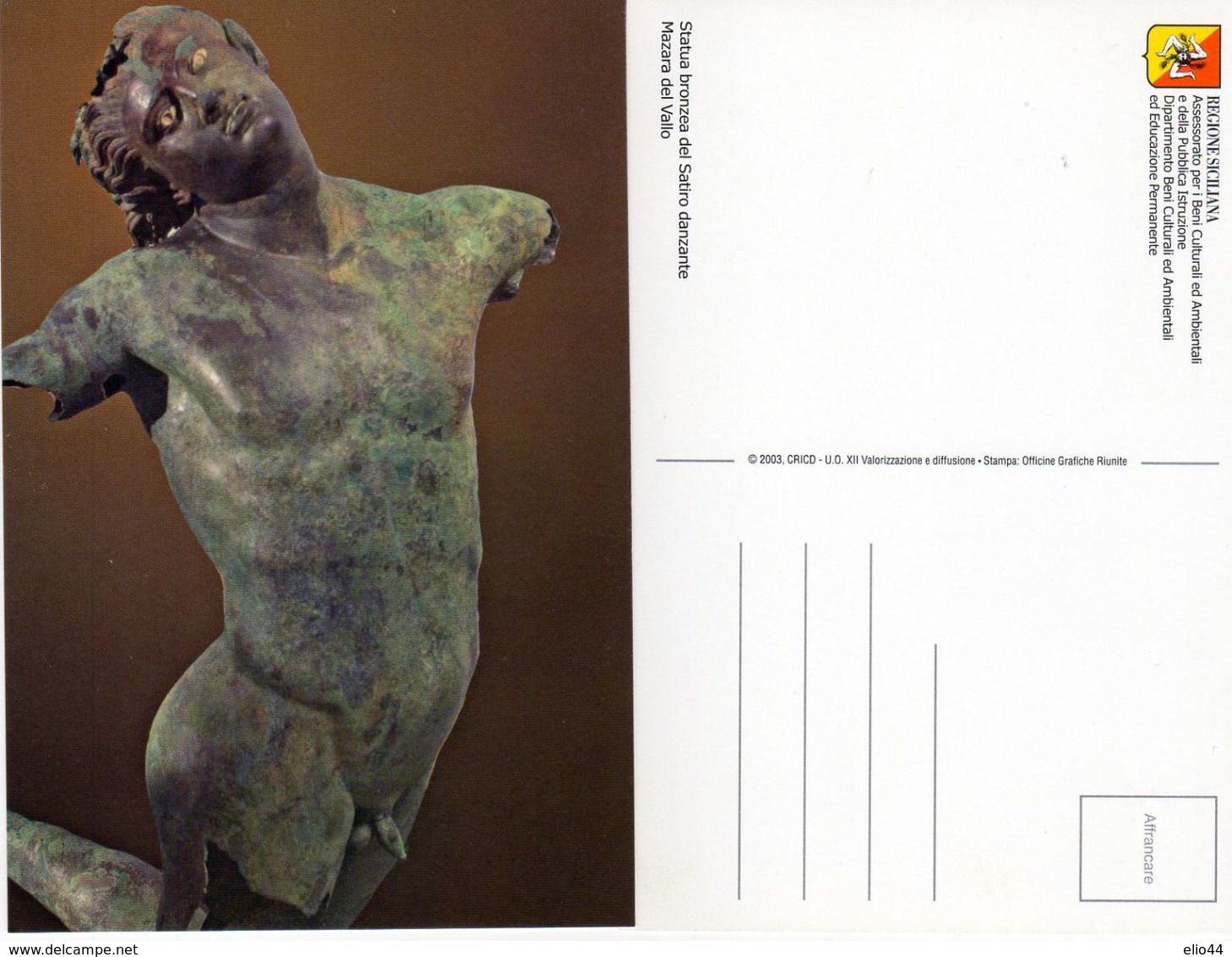 Mazara Del Vallo (TP) - Statua Bronzea Del Satiro Danzante - - Mazara Del Vallo