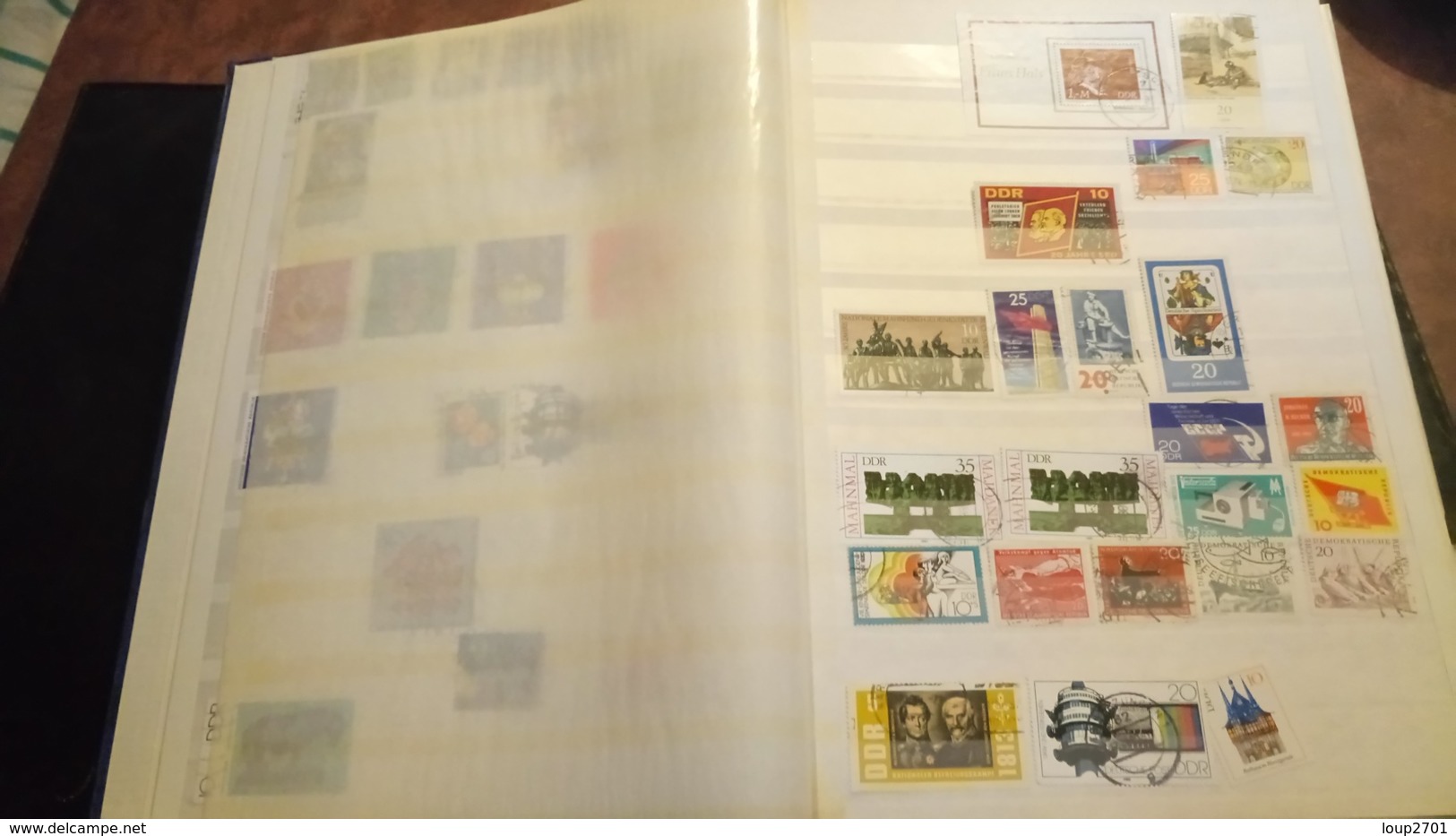 F0680 LOT FEUILLES STOCK DDR A TRIER BELLE COTE DÉPART 10€ - Collections (with Albums)