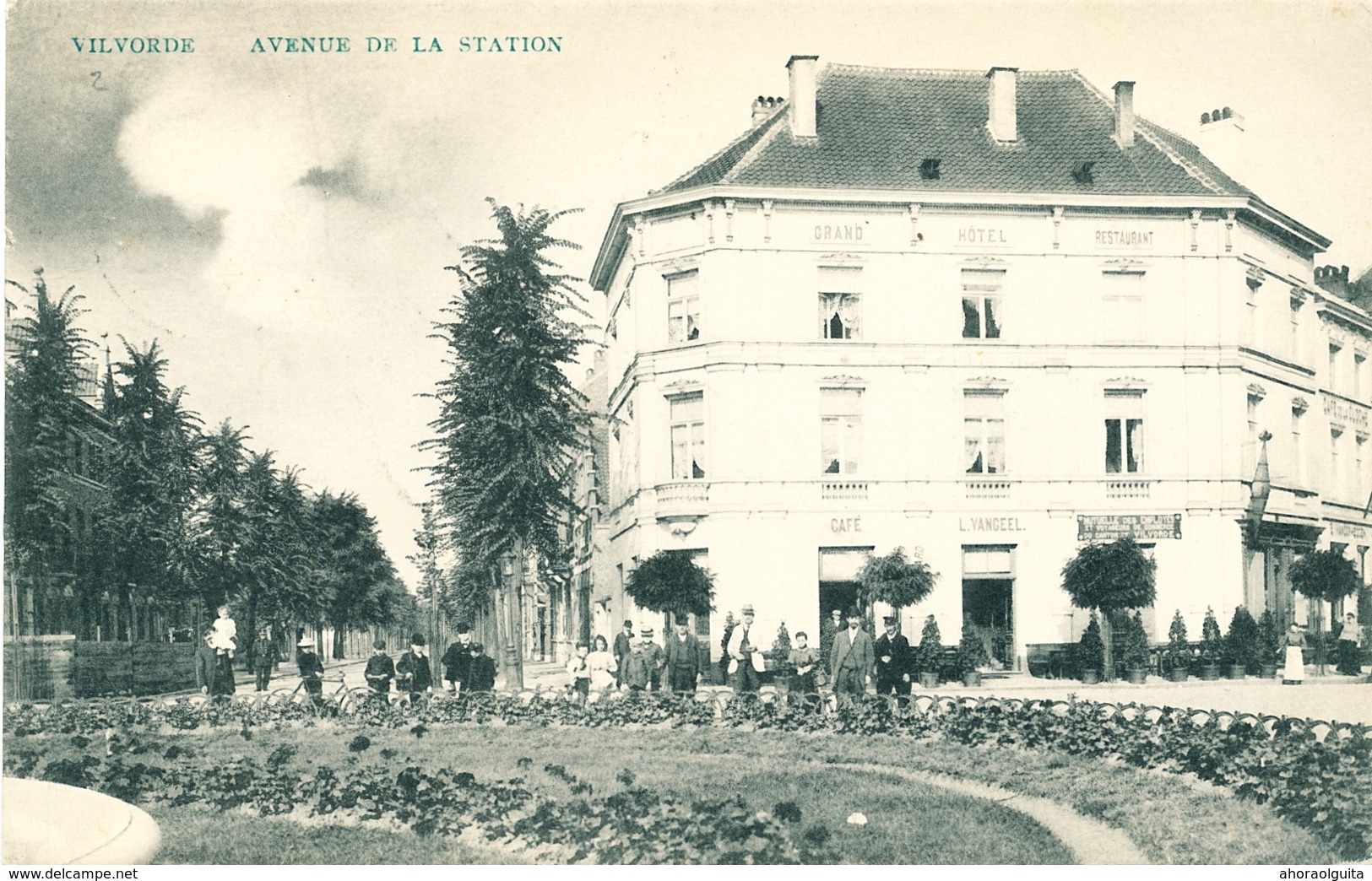 010/30  VILVORDE  - Carte-Vue  Avenue De La Station - Belle Animation - Circulée Poste 1908 - Vilvoorde