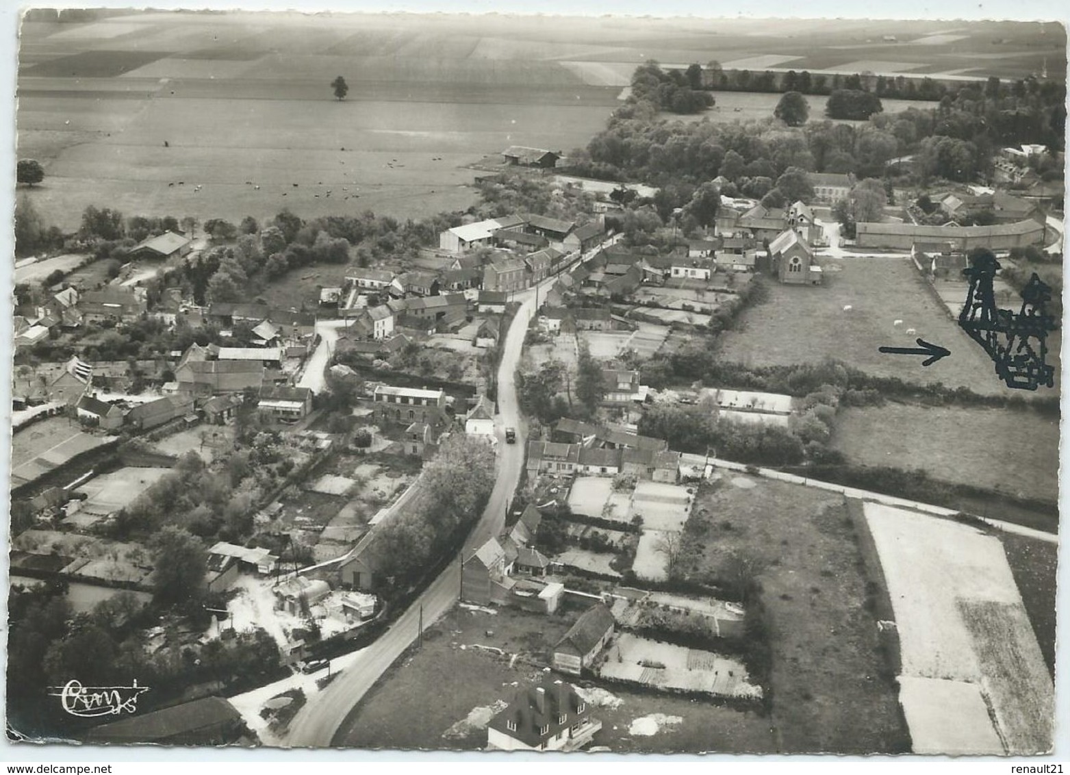 Saint-Fuscien-Vue Générale Aérienne (CPSM) - Autres & Non Classés