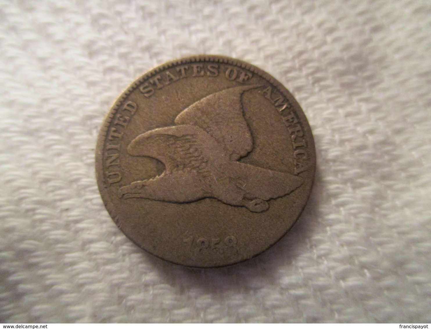 USA 1 Cent 1858 - 1856-1858: Flying Eagle (Aigle Volant)