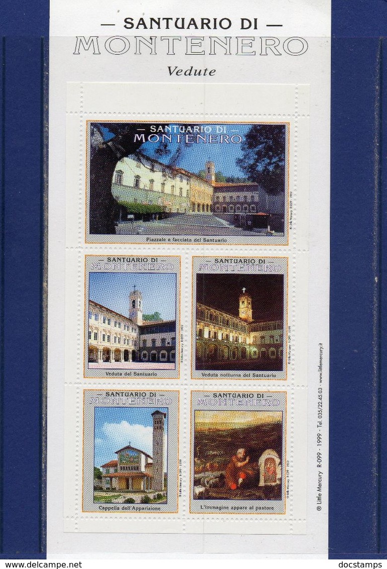 ##(YEL1)- Santuario Di Montenero-Livorno- Insieme Di 28  Erinnofili Contenuti In Elegante Folder Per Anno Santo 2000 - Vignetten (Erinnophilie)