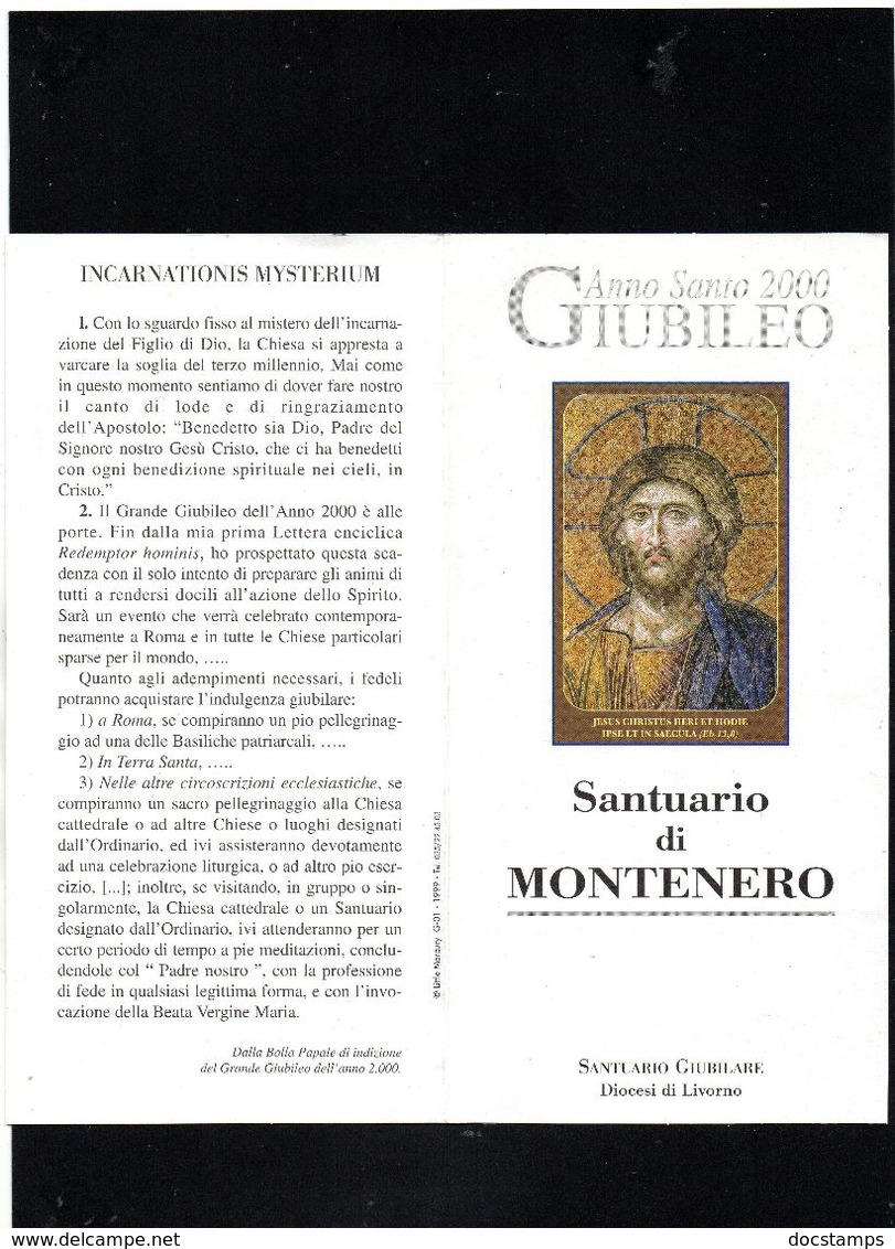 ##(YEL1)- Santuario Di Montenero-Livorno- Insieme Di 28  Erinnofili Contenuti In Elegante Folder Per Anno Santo 2000 - Vignetten (Erinnophilie)