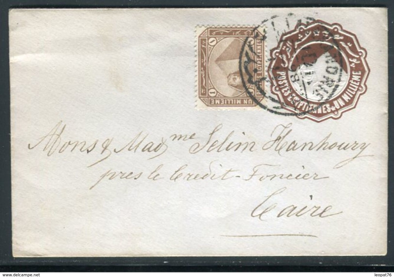 Egypte - Entier Postal + Complément De Alexandrie Pour Le Caire En 1898 - Ref J 64 - 1866-1914 Khédivat D'Égypte