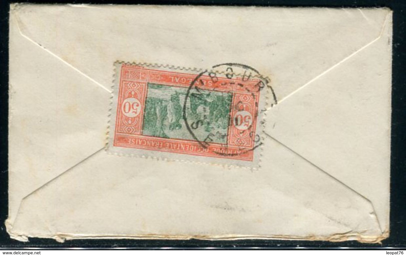Sénégal - Enveloppe Format Carte De Visite De M 'Bour Pour La France En 1931 , Affranchissement Au Verso - Ref J 70 - Brieven En Documenten