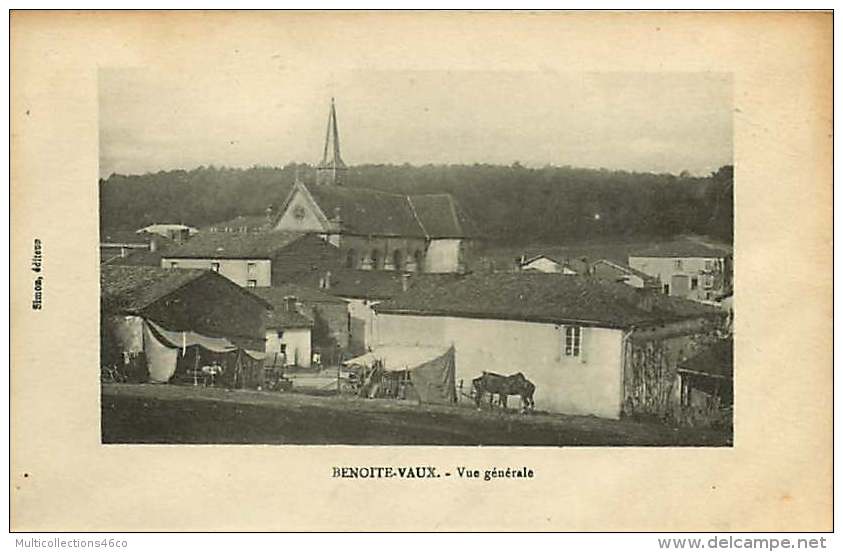 240118 - 55 BENOITE VAUX - Village Cheval église - Autres & Non Classés