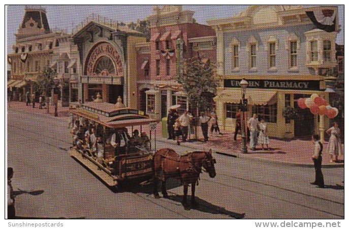 Disneyland Horse Drawn Trolley On Main Street - Disneyland