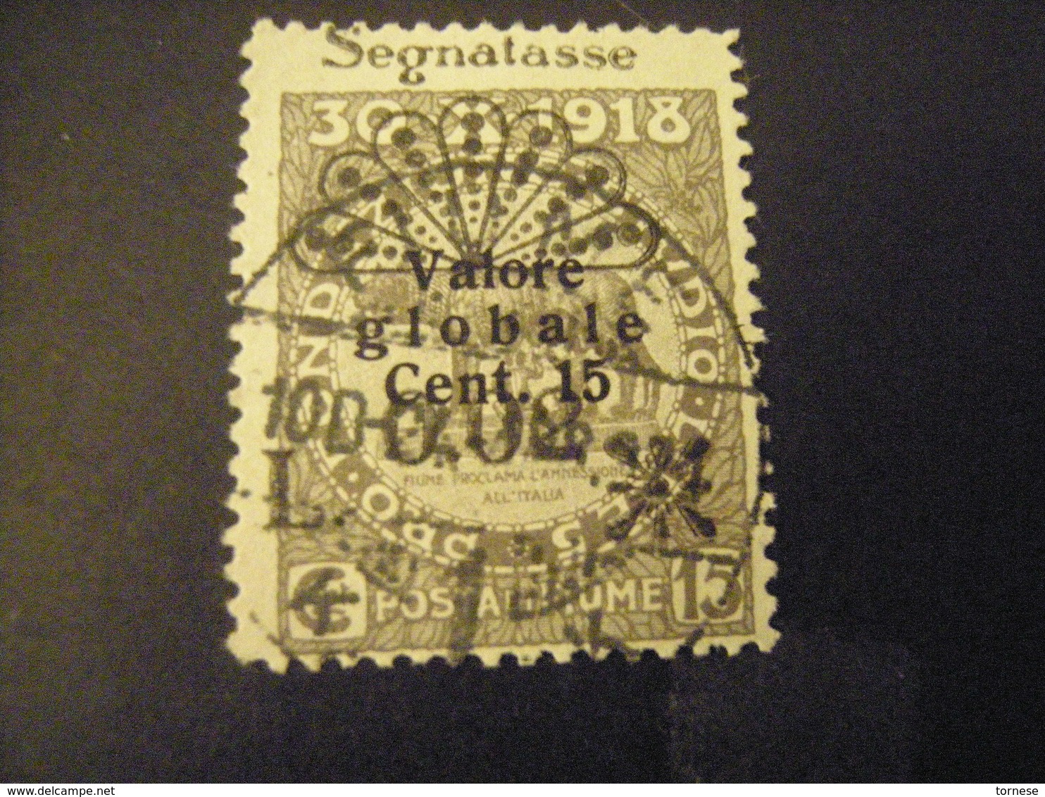 FIUME - 1921, Segnatasse, Sass. N. 25, 0,02 Su 25 C., II Tipo, TB, OCCASIONE - Fiume