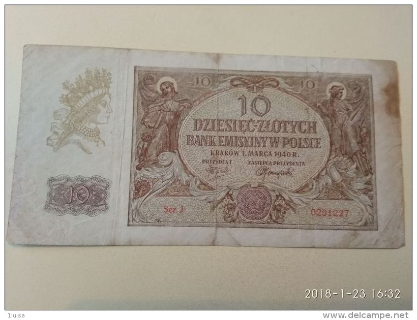 10 Zlotych  1940 - Polen