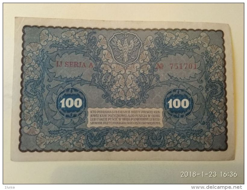 100 Zlotych  1919 - Polonia