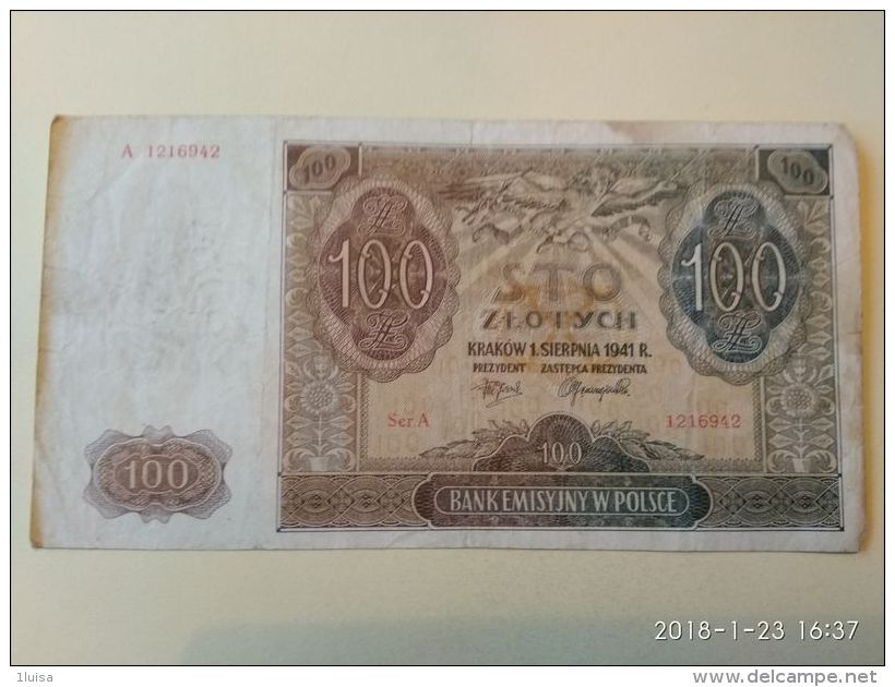 100 Zlotych  1941 - Poland