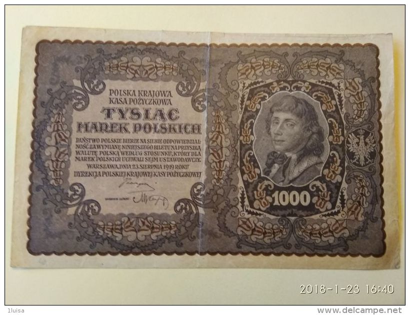 1000 Zlotych  1919 - Polonia