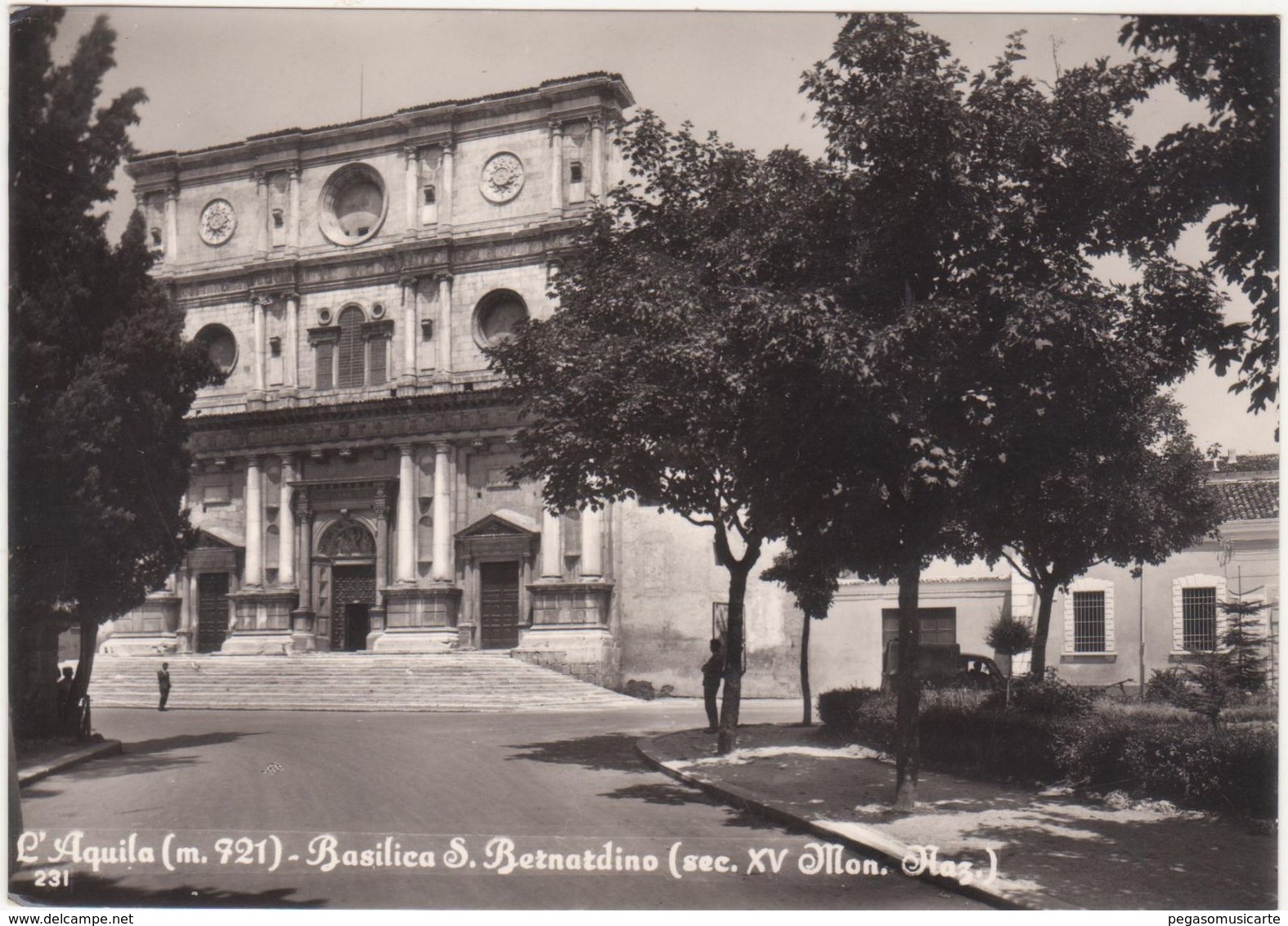 498 L'AQUILA BASILICA S BERNARDINO ANIMATA 1959 - L'Aquila