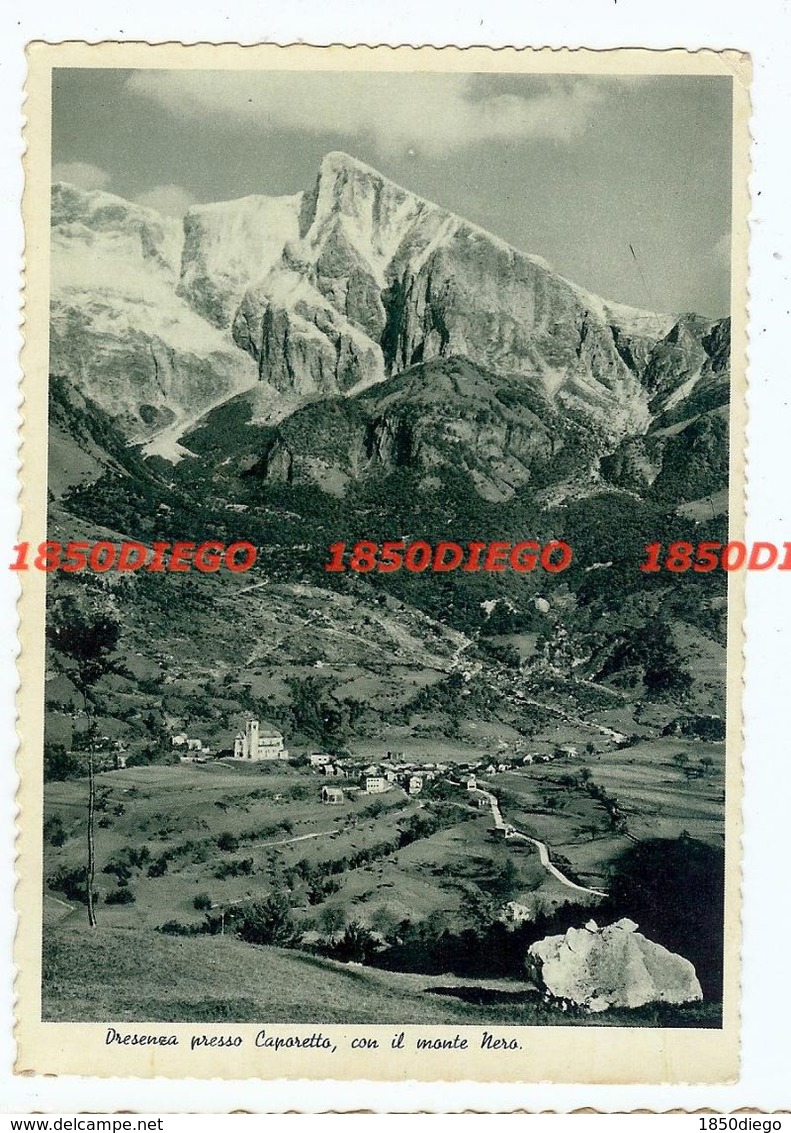 DRESENZA PRESSO CAPORETTO , CON IL MONTE NERO F/GRANDE VIAGGIATA 1935? - Gorizia