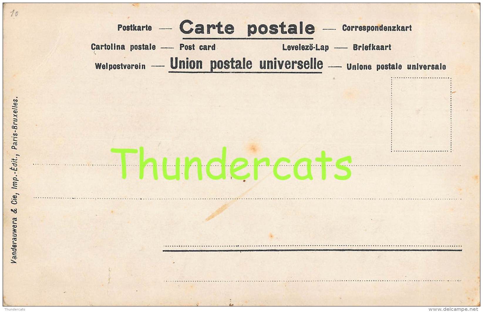 CPA LANGAGE LES TIMBRES FRANCAIS VANDERAUWERA BRUXELLES - Timbres (représentations)