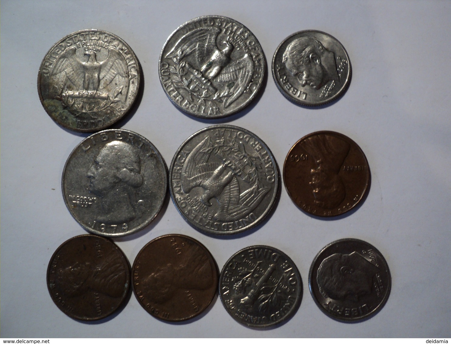 USA. LOT DE 10 PÏECES DIFFERENTES. 1965 / 2005 - Autres & Non Classés