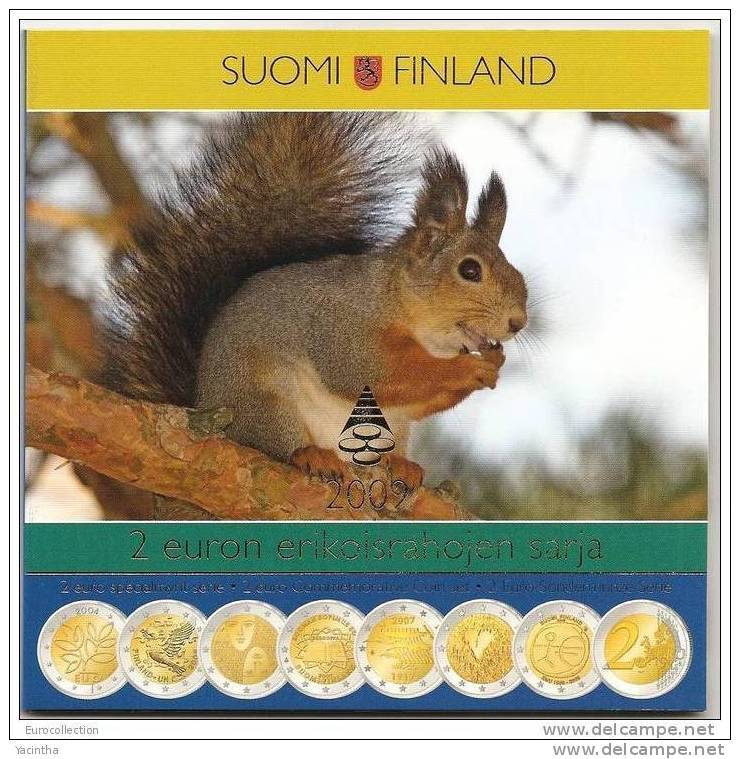 @Y@ Finland   BU Set Alle 2  Speciale Euromunten ***   2004  **** - 2005 - 2006 - 2007 - 2008 -  2009 - Finlande