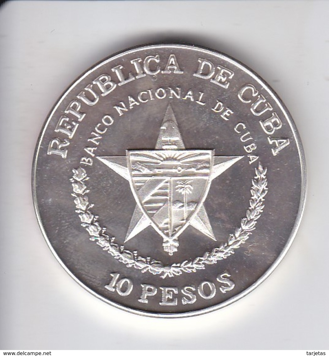 MONEDA DE PLATA DE CUBA DE 10 PESOS AÑO 1988 TRIUNFO DE LA REVOLUCION - Cuba