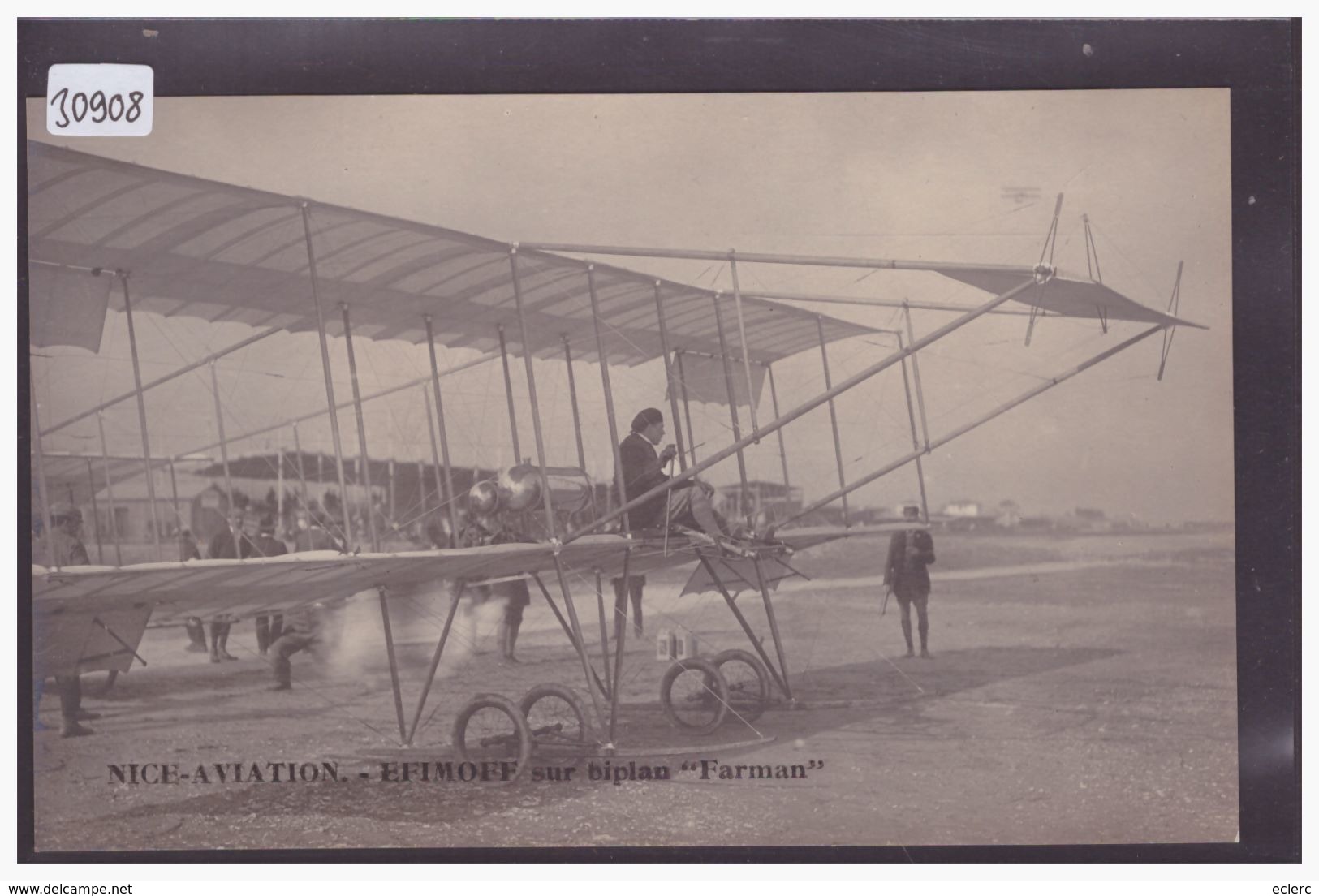 AVIATION - AVION - LE PILOTE EFIMOFF SUR FARMAN - MEETING D'AVIATION DE NICE EN 1910 - TB - Aviateurs