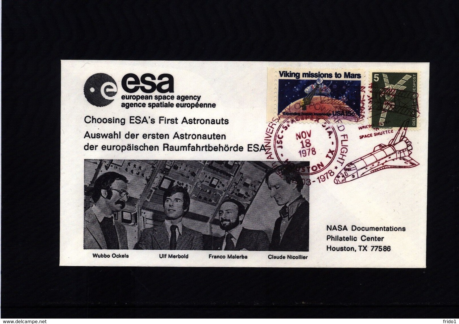 USA 1978 Space / Raumfahrt  ESA  Interesting Cover - Europe