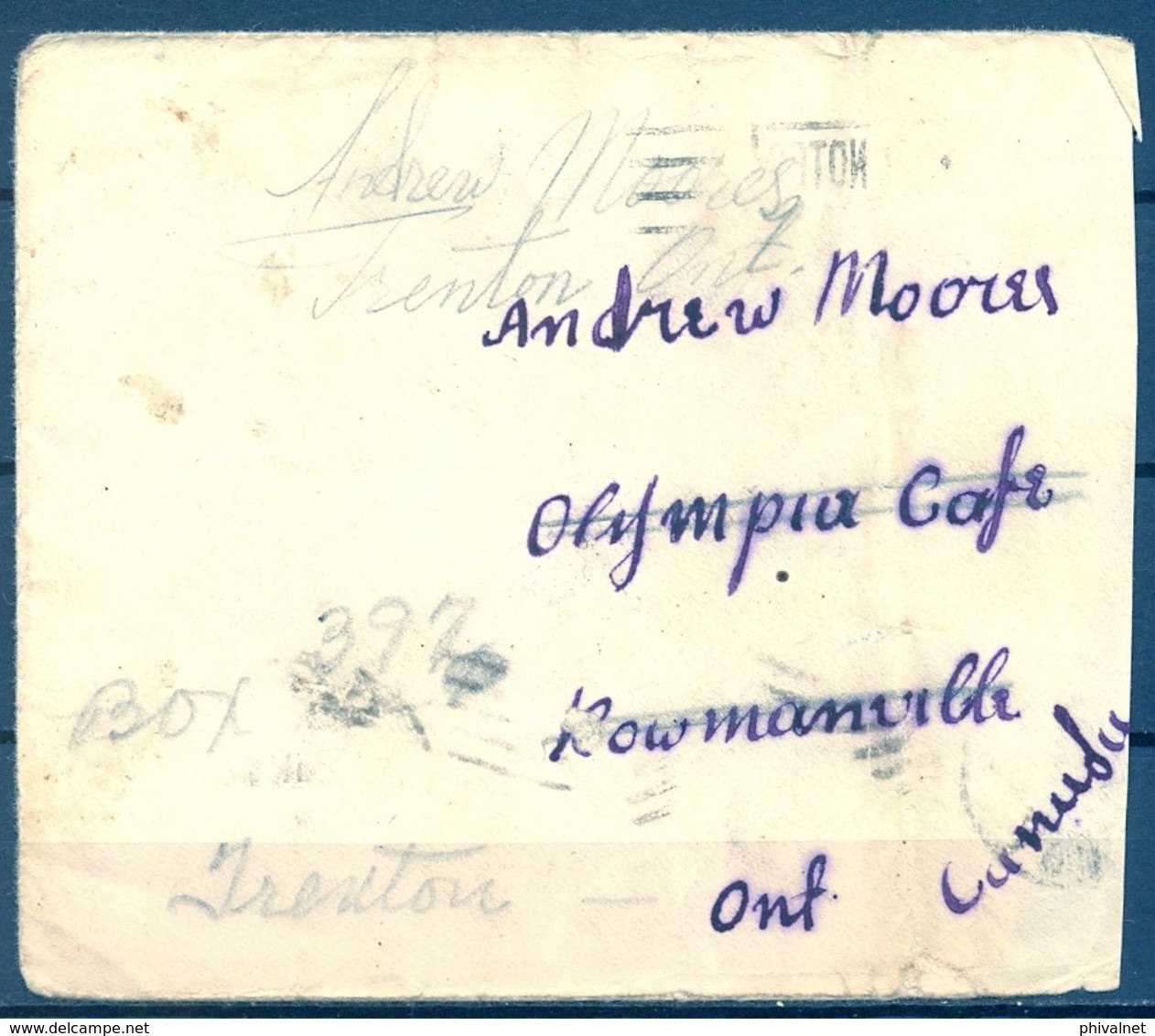 1929 , GRECIA , SOBRE CIRCULADO Y REDIRIGIDO A TRENTON , YV. 198 X 5 , MERCURIO - Lettres & Documents