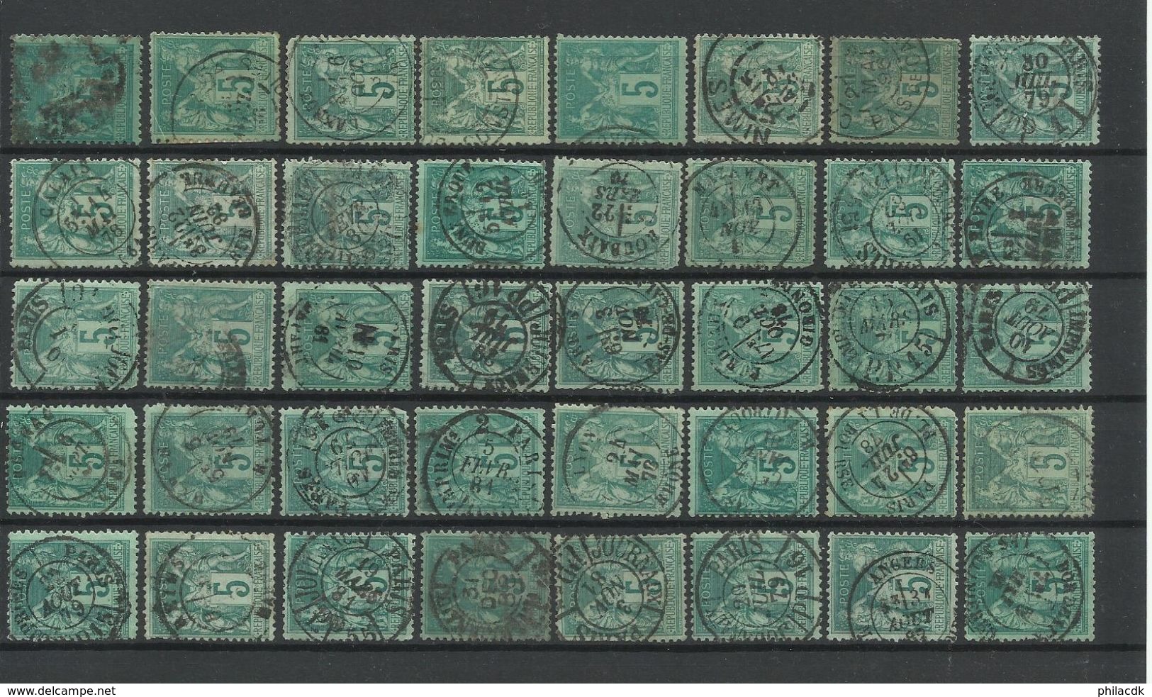 FRANCE -COLLECTION DE 543 TYPE SAGE DONT N SOUS B/NEUFS*/JOUR AN/CAD ROUGES/BLEUS/NOIRS/PERFORE/CONSTANTINOPLE/TEINTES - Sammlungen