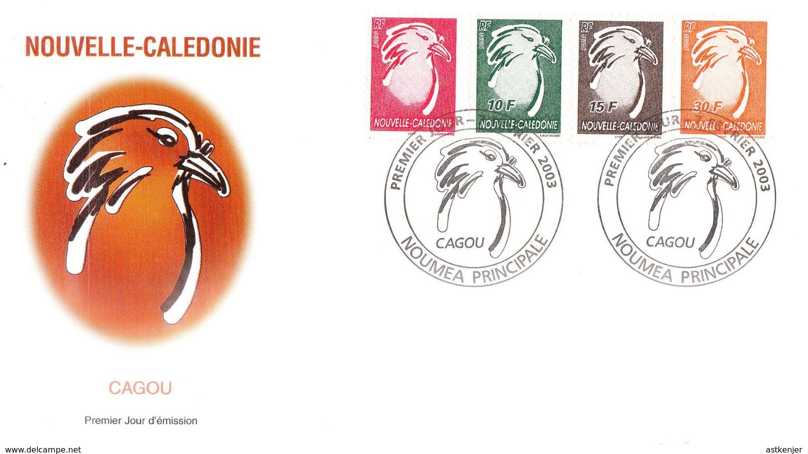 NOUVELLE CALEDONIE - FDC De 2003 N° 885 à 888 - Cartas & Documentos