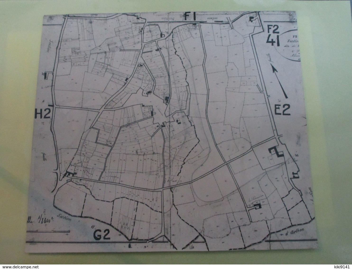 Photo Du Plan Parcellaire . Section De La Moréaudais . Echelle 1/8.800ème - Frossay