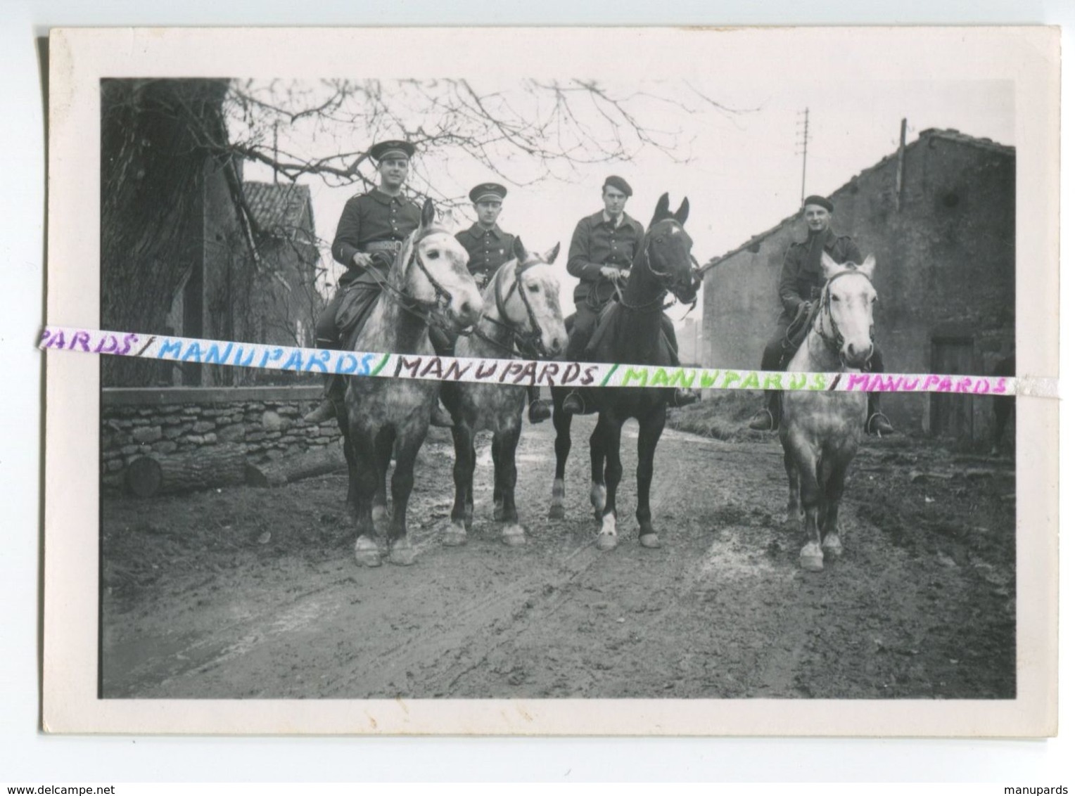 55 SAINT LAURENT SUR OTHAIN  / PHOTO / 1939 /  AVIATEURS NOMMES / 21e CORPS D'ARMEE ??? AVIATION / CHEVAUX / AVIATEUR - Autres & Non Classés