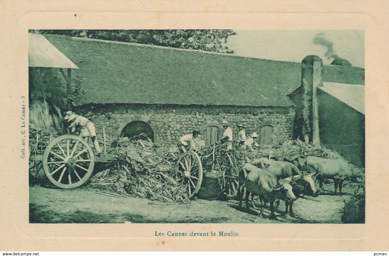 Martinique - Les Cannes Devant Le Moulin - Coll. Art., C. Le Camus - 3, (Sugar Cane, Ox Carts) - Sonstige & Ohne Zuordnung