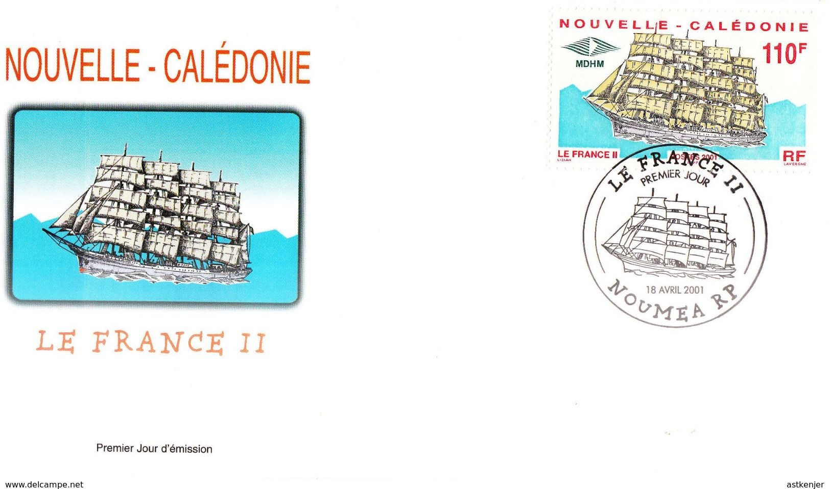 NOUVELLE CALEDONIE - FDC De 2001 N° 839 - Covers & Documents