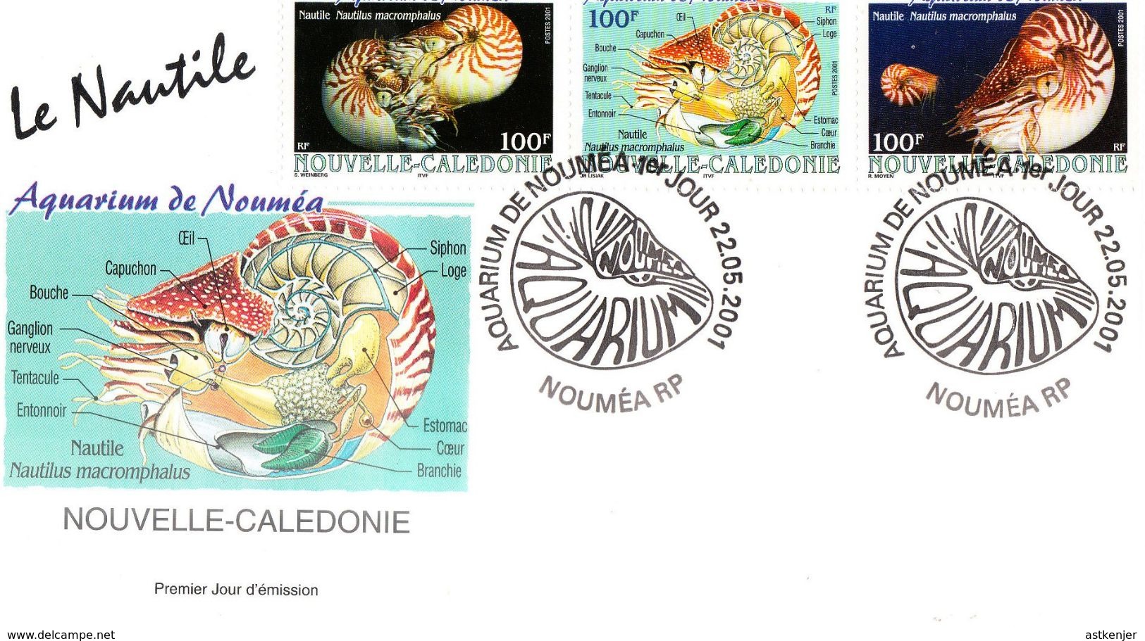 NOUVELLE CALEDONIE - FDC De 2001 N° 840 à 842 - Lettres & Documents