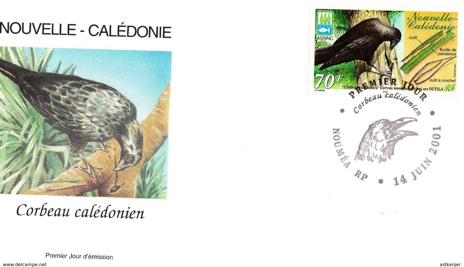 NOUVELLE CALEDONIE - FDC De 2001 N° 843 - Cartas & Documentos