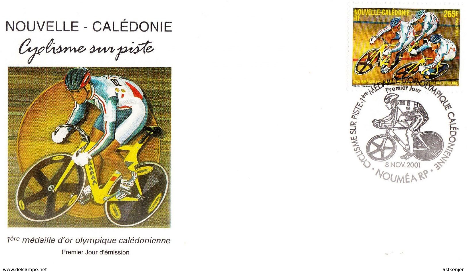 NOUVELLE CALEDONIE - FDC De 2001 N° 855 - Storia Postale