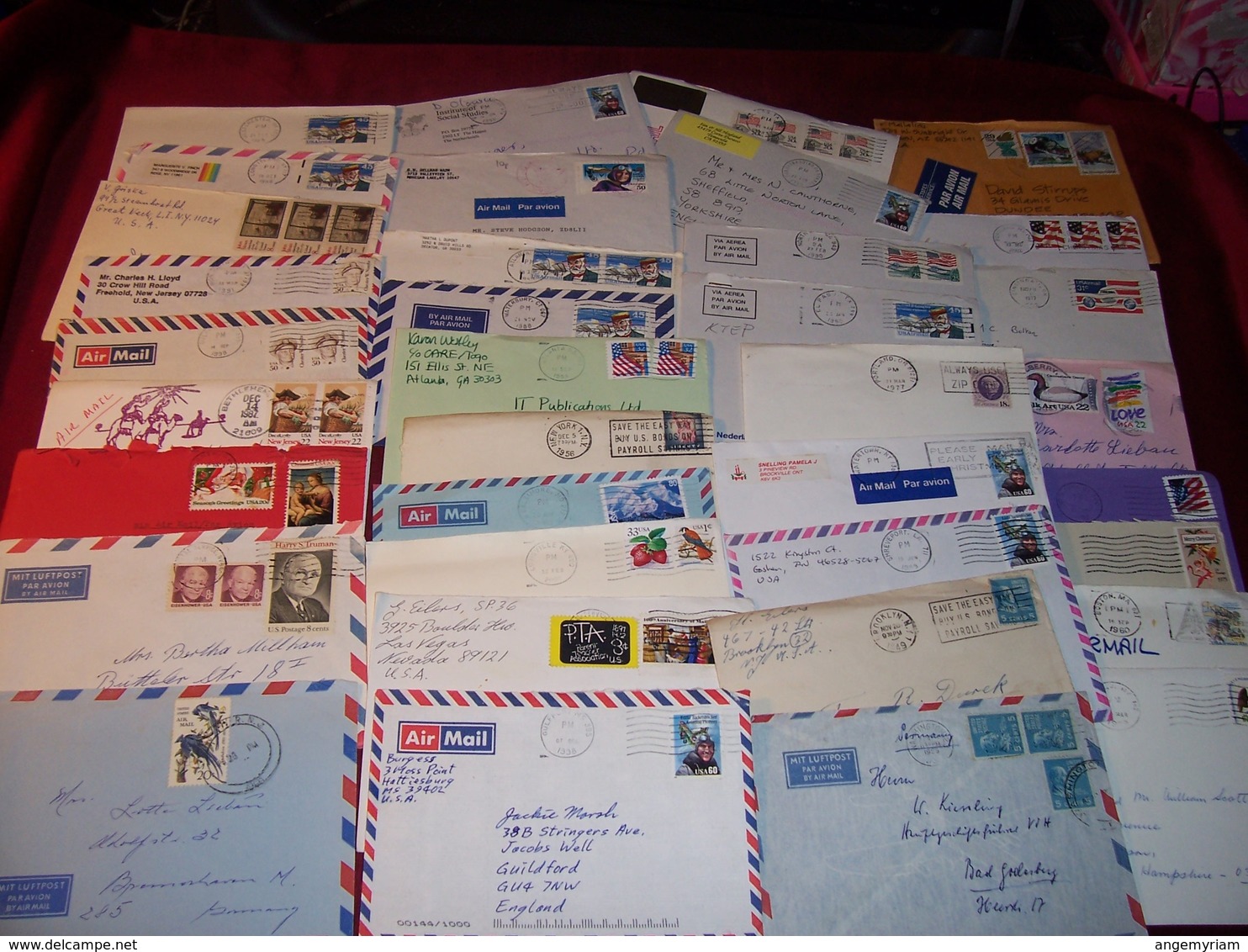 LOT DE + 400 LETTRES DES ETATS UNIS USA