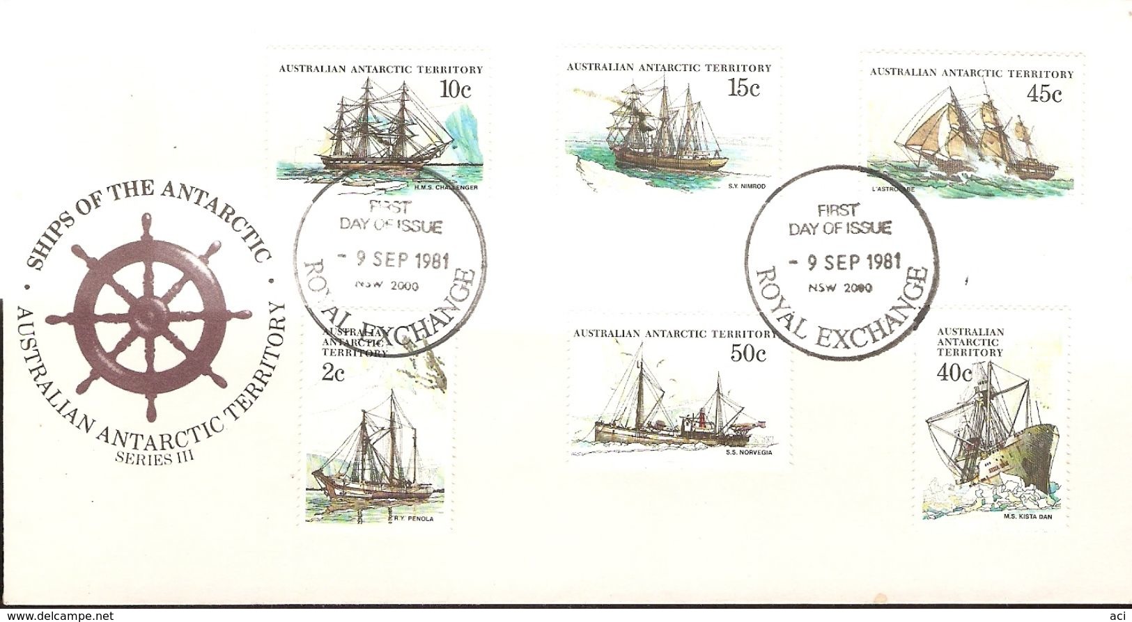 Australian Antarctic Territory 1981 Ships FDC $ 1.50 - FDC