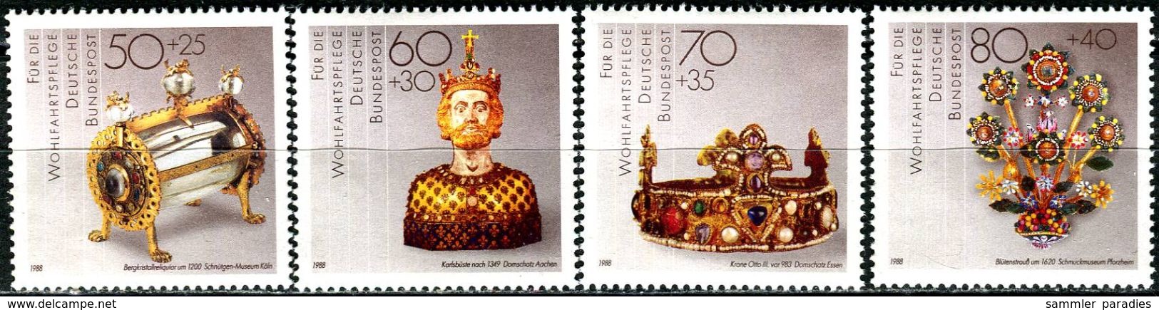 BRD - Michel 1383 / 1386 - ** Postfrisch (B) - Gold- Und Silberschmiedekunst, Wohlfahrt 88 - Nuovi