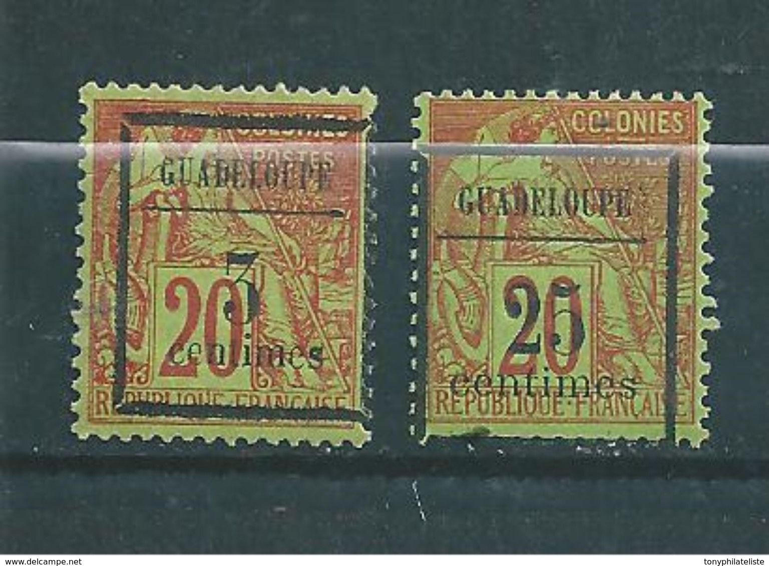 Colonies   Timbres De Guadeloupe  De 1889   N°3 Et 5 Neufs *  Cote 42,25€ - Neufs