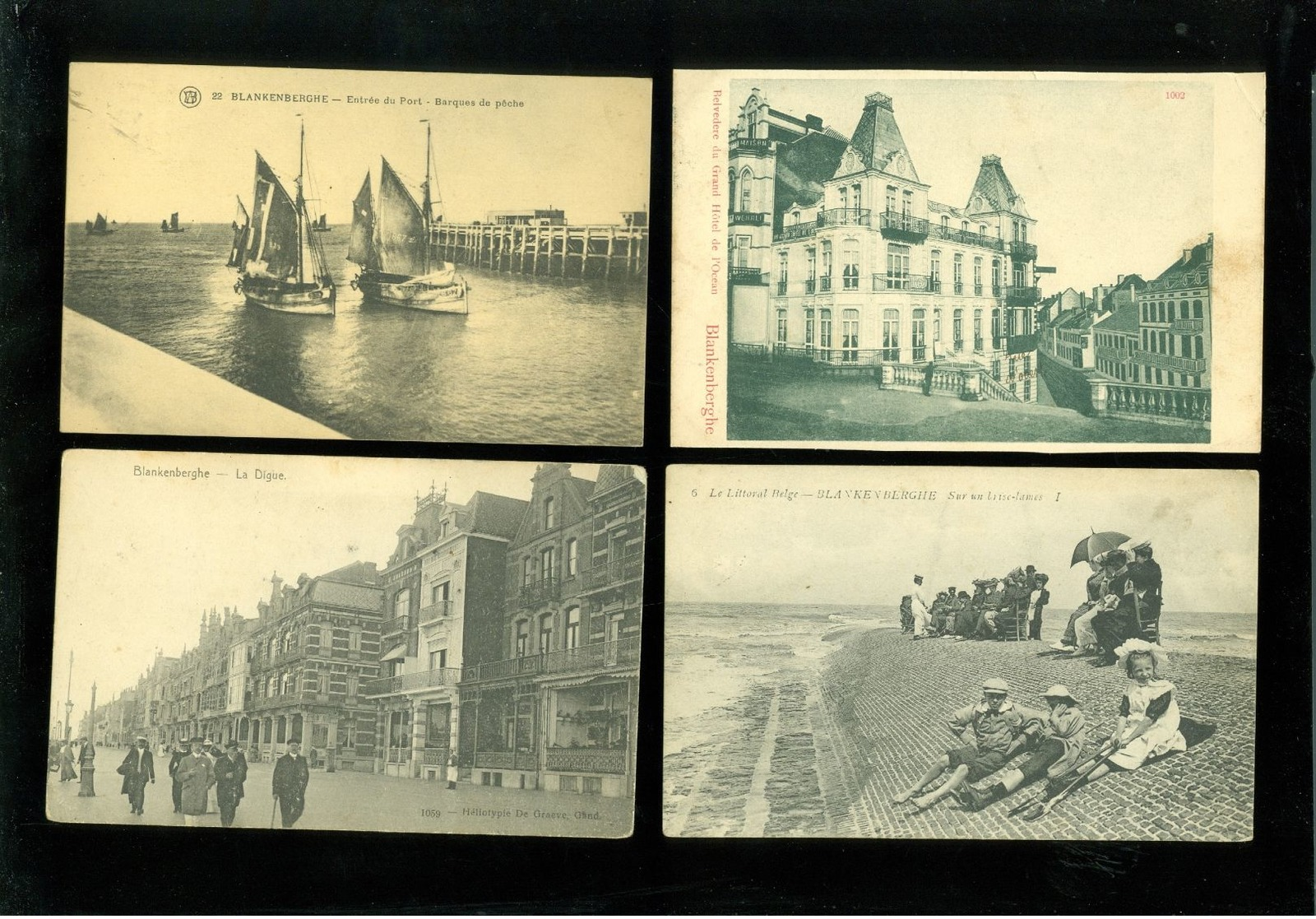 Beau lot de 60 cartes postales de Belgique la côte  Blankenberge     Lot 60 postkaarten van België kust  Blankenberge