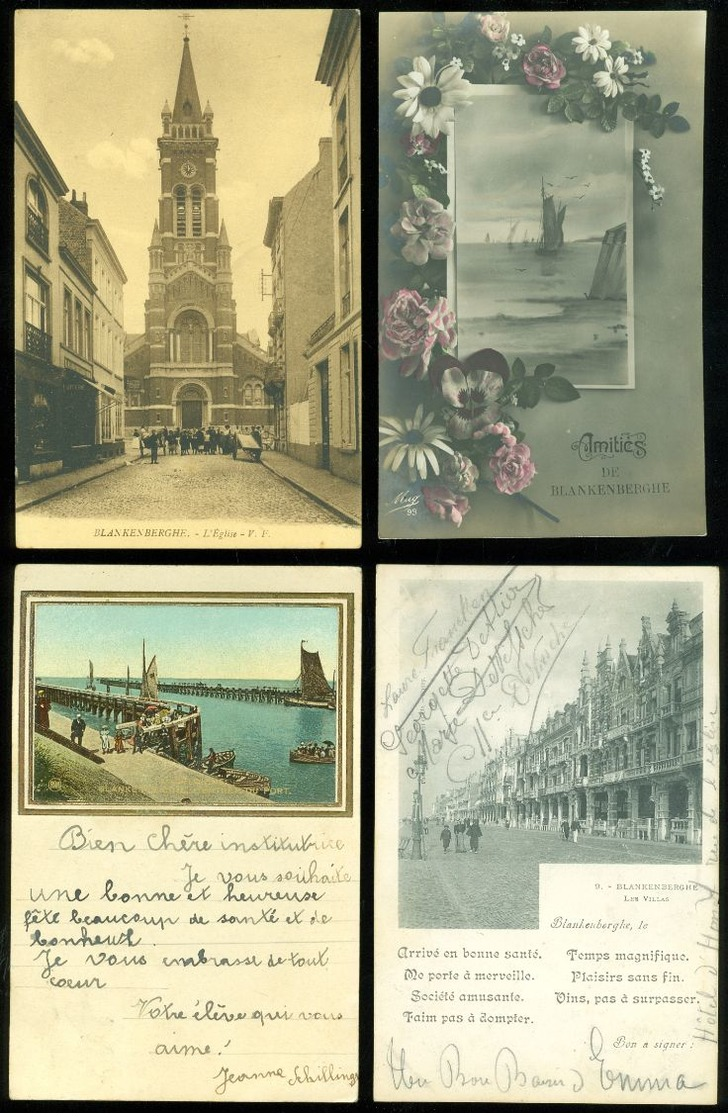 Beau lot de 60 cartes postales de Belgique la côte  Blankenberge     Lot 60 postkaarten van België kust  Blankenberge