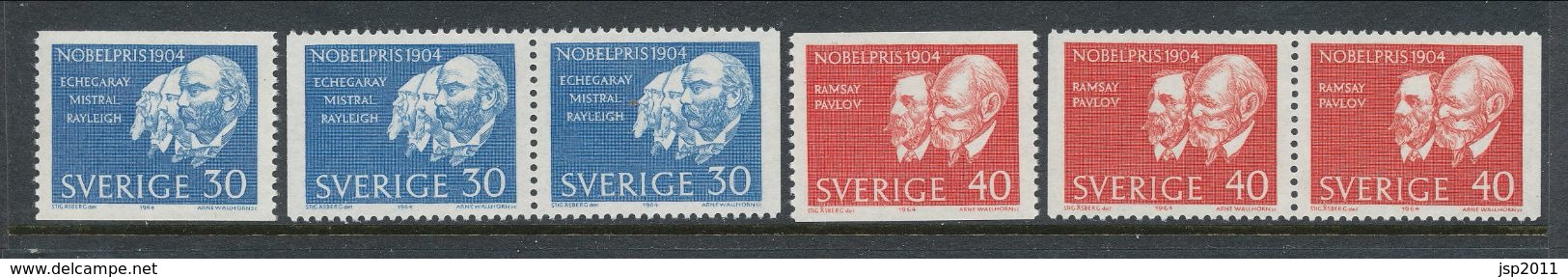 Sweden 1964 Facit # 559-560. Nobel Prize Winners 1904, MNH (**) - Unused Stamps